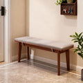 Solid Oak Grey Straps Dining & End‑of‑Bed Bench