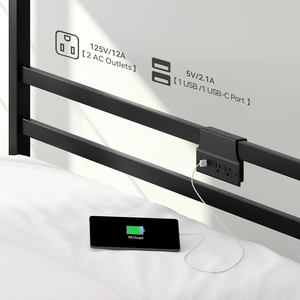Metal Four Poster Canopy Bed Frame King Size