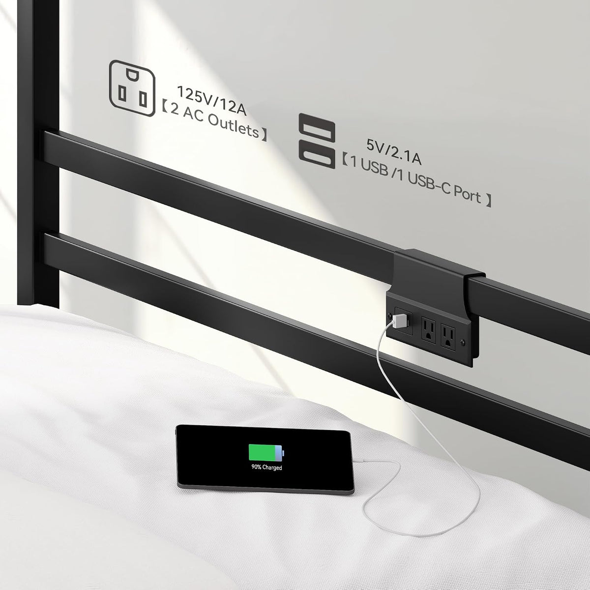 Metal Four Poster Canopy Bed Frame King Size