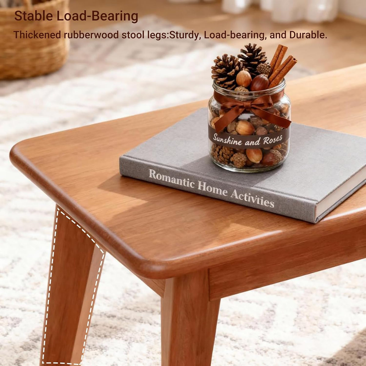 Solid Oak Grey Straps Dining & End‑of‑Bed Bench