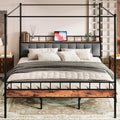 King Canopy Bed with Charging Headboard